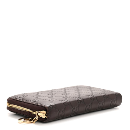 Gucci Guccissima GG Pierce Zip Around Wallet Dark Brown 4 of 11