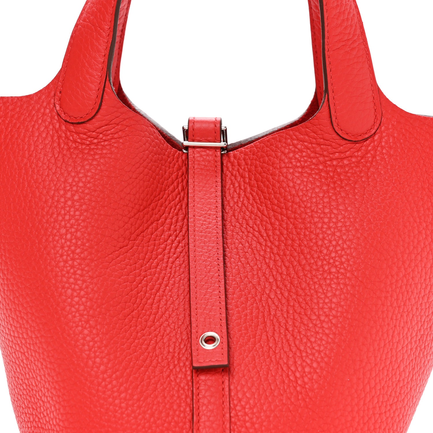 Hermes Taurillon Clemence Picotin Lock 18 PM Rouge de Coeur 7 of 12