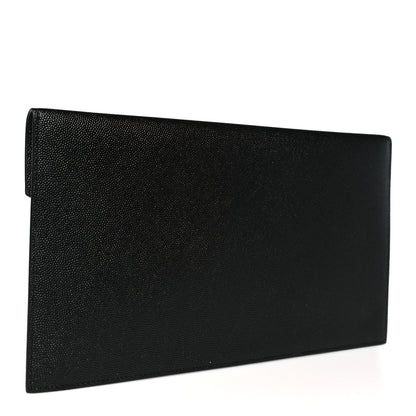 Saint Laurent Grain De Poudre Monogram Uptown Pouch Black 3 of 9