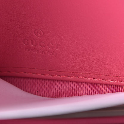 Gucci X MLB Guccissima Signature NY Yankees Embroidered Zip Around Wallet Box Pink Blue Ivory 6 of 9