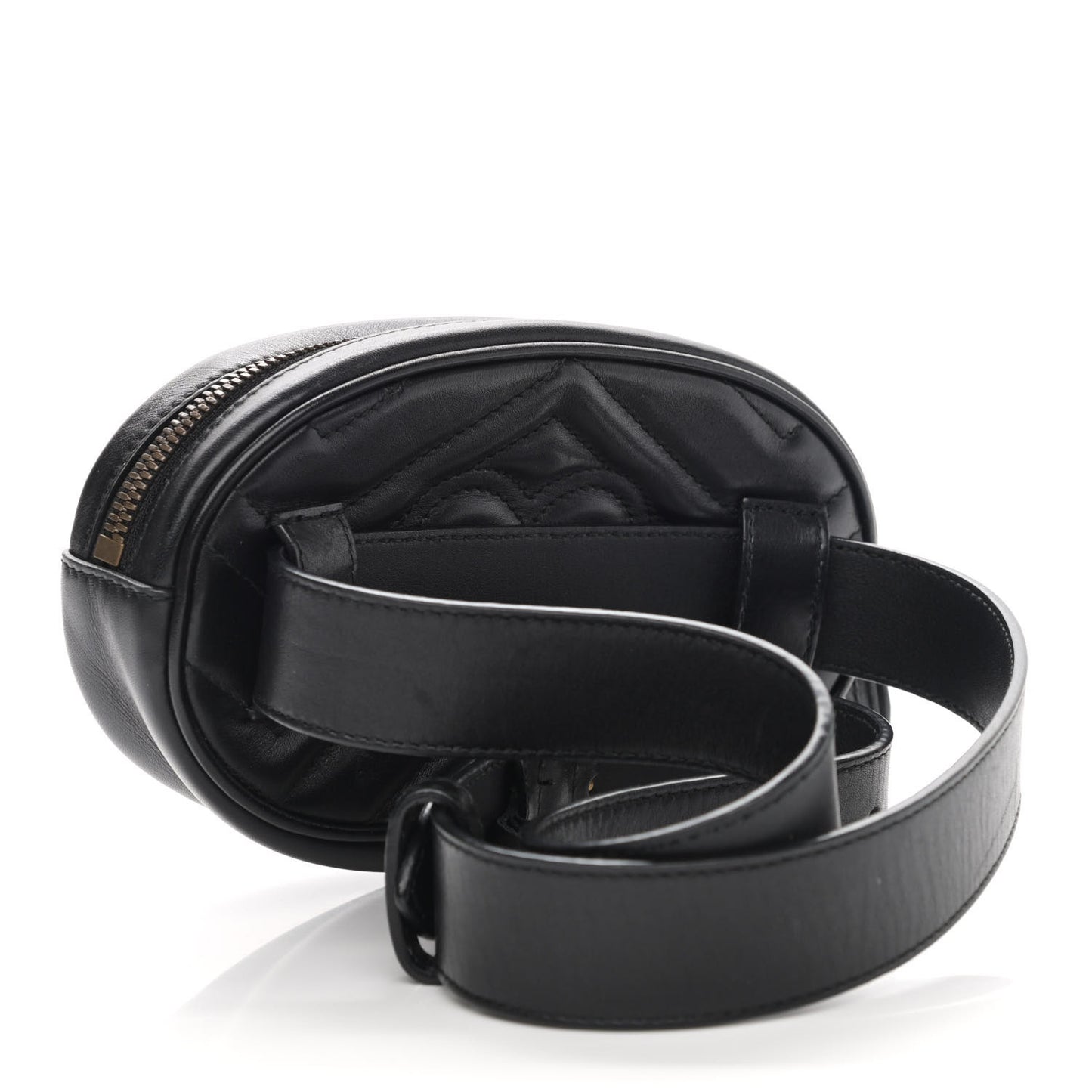 Calfskin Matelasse GG Marmont Belt Bag 85 34 Black