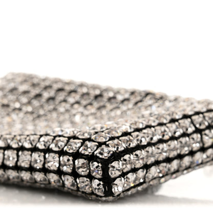 Alexander Wang Mesh Crystal Rhinestone Nano Heiress Shoulder Bag Black Silver 10 of 11