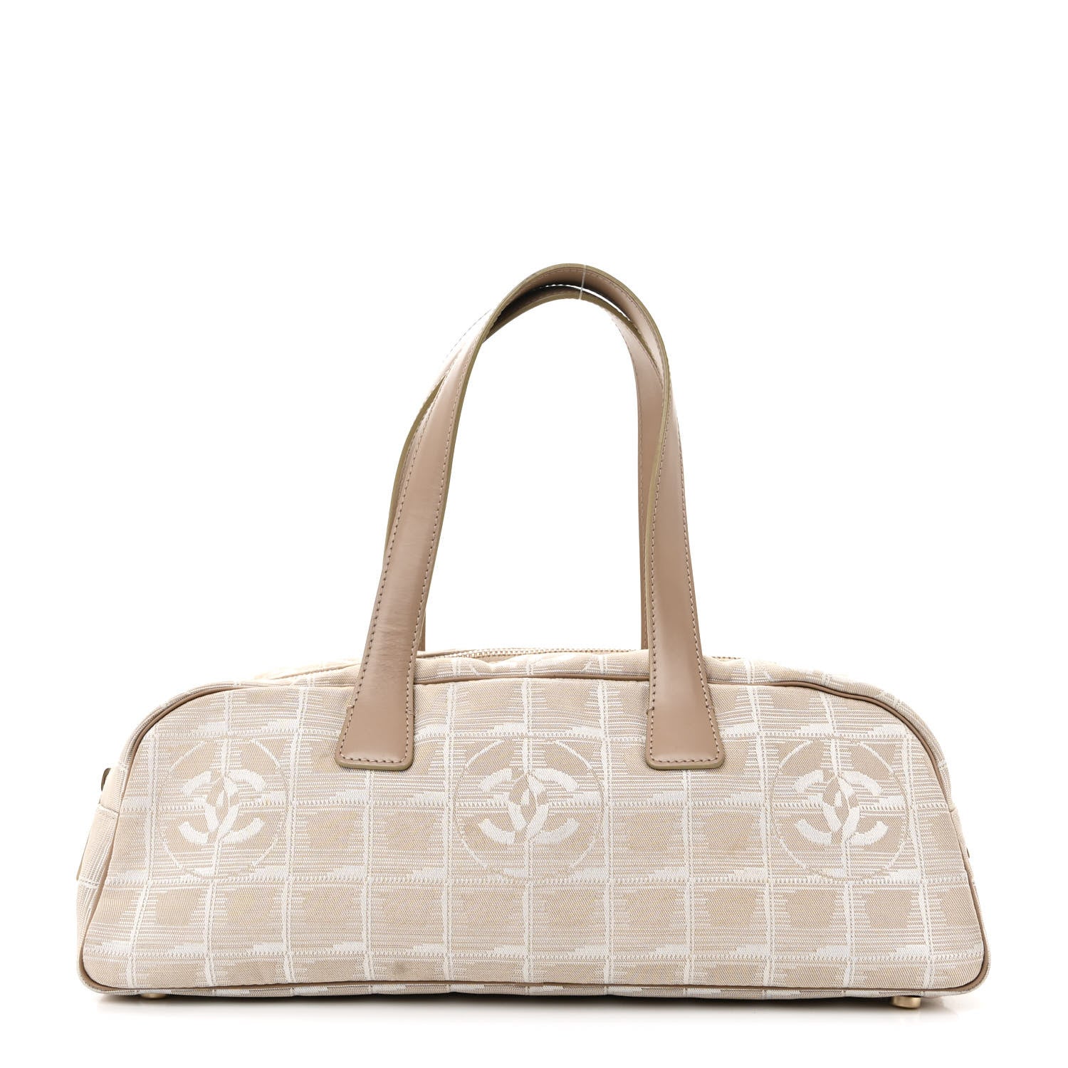 Chanel Nylon Travel Bowler Beige 1 of 12