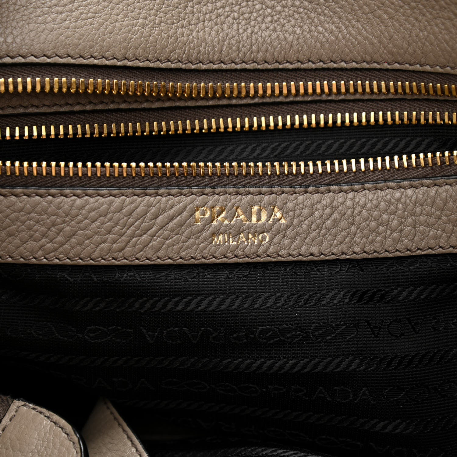 Prada Vitello Daino Zippered Tote Argilla 6 of 12