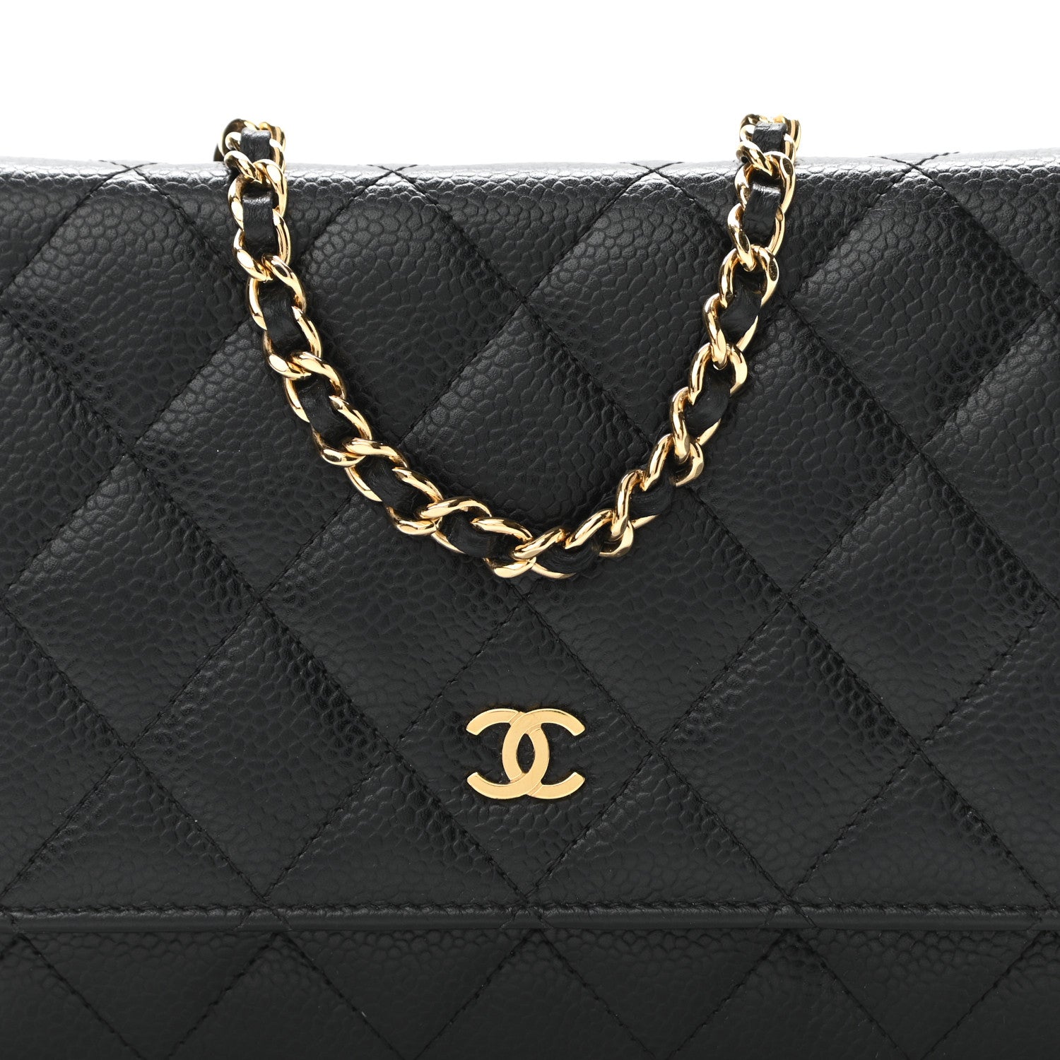 Chanel Caviar Quilted Wallet On Chain WOC Black 8 of 12