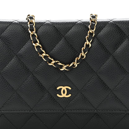 Chanel Caviar Quilted Wallet On Chain WOC Black 8 of 12