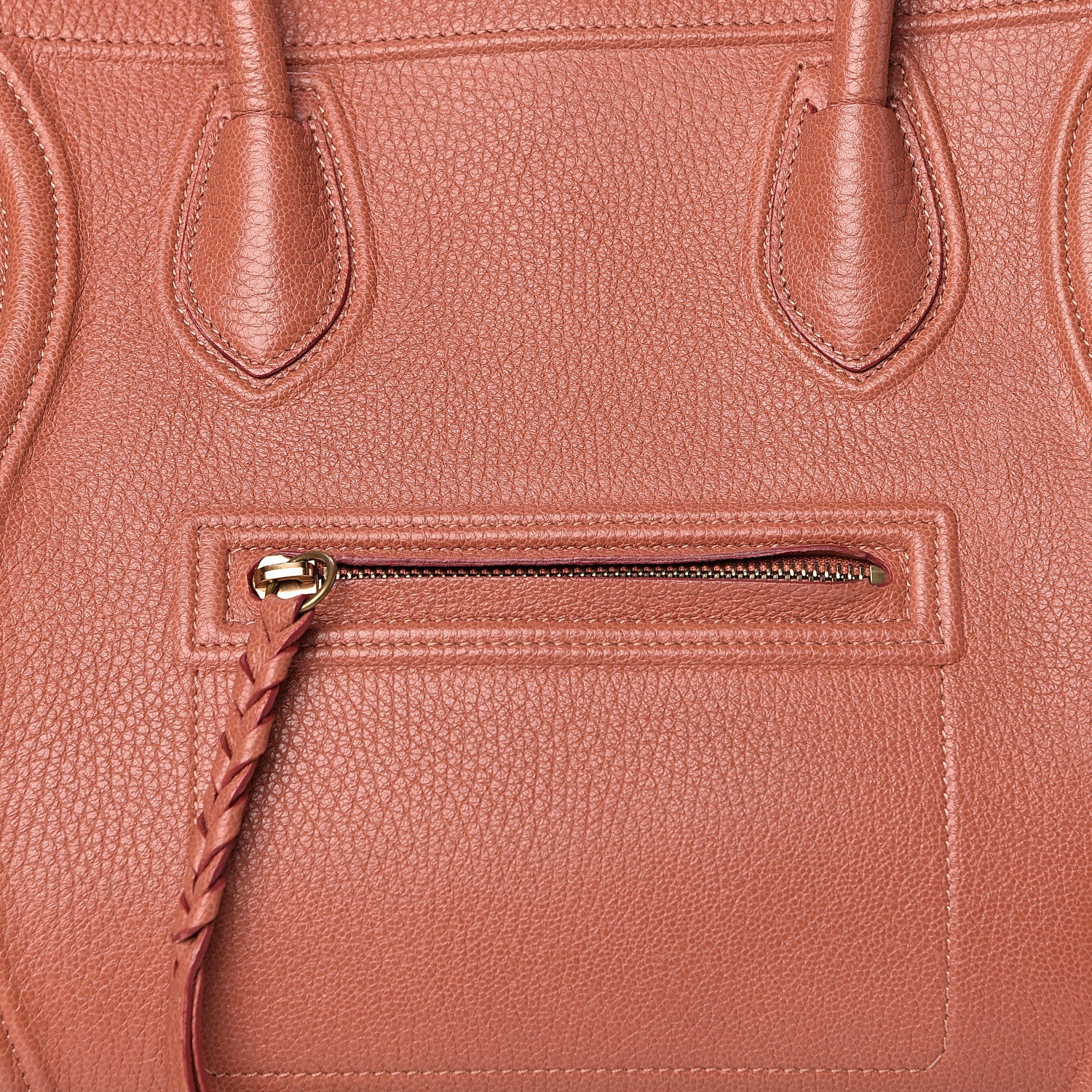Celine Shiny Grained Calfskin Medium Phantom Luggage Terracotta 9 of 14