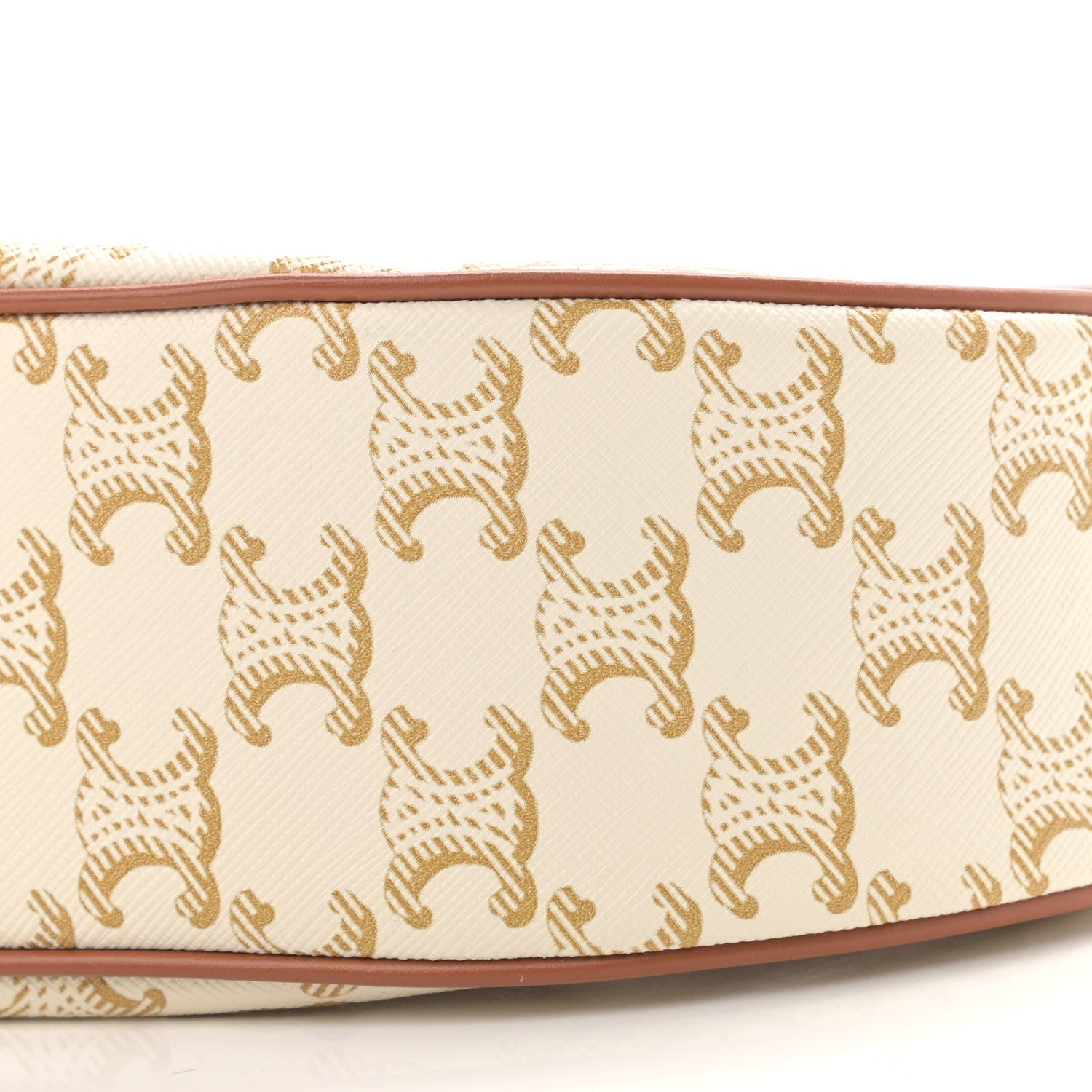 Celine Canvas Calfskin Ava Triomphe Shoulder Bag White 11 of 11