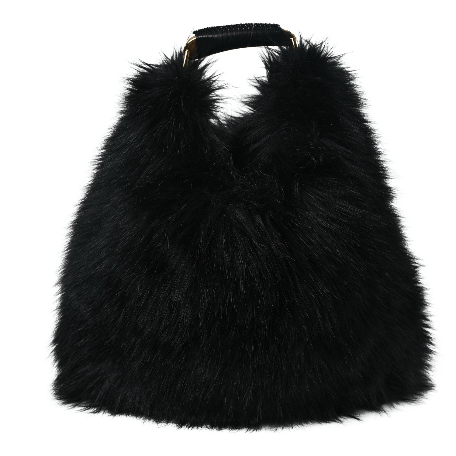 Tom Ford Faux Fur Large Bianca Hobo Black 1 of 11