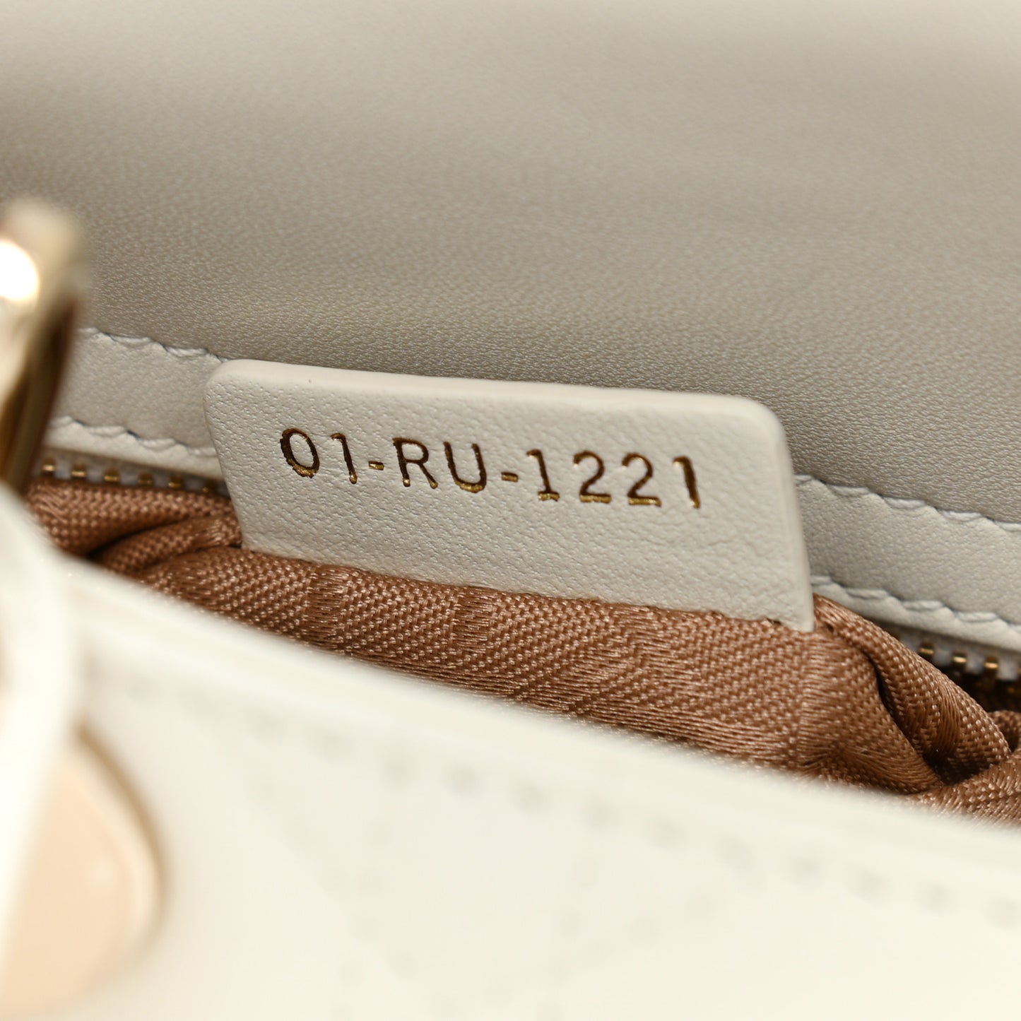 Lambskin Cannage Mini Lady Dior White