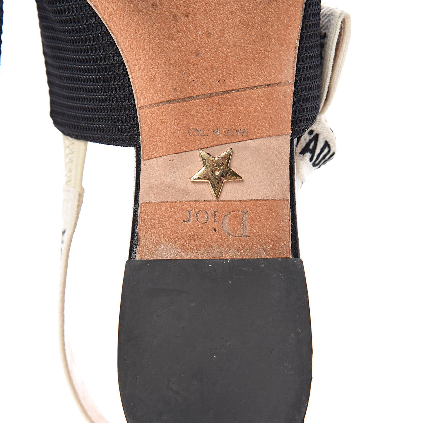 Technical Canvas Ribbon J'Adior Slingback Ballet Flats 35 Black
