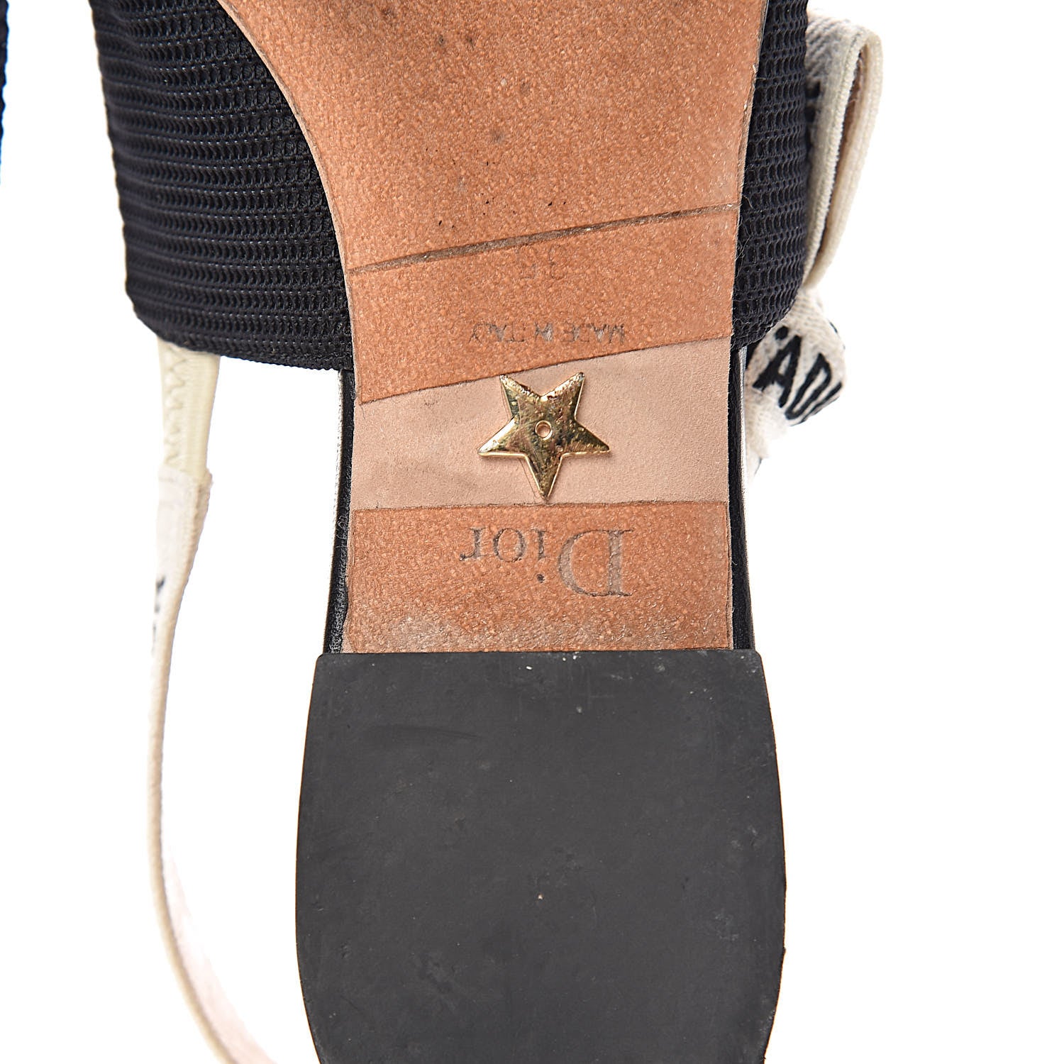 Christian Dior Technical Canvas Ribbon J'Adior Slingback Ballet Flats 35 Black 13 of 15
