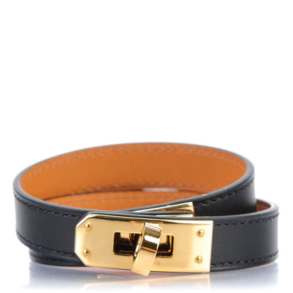 Hermes Chamonix Kelly Double Tour Bracelet M Black 1 of 7