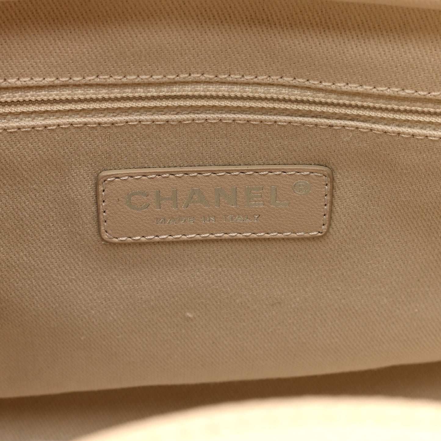 Woven Straw Caviar Tote Beige