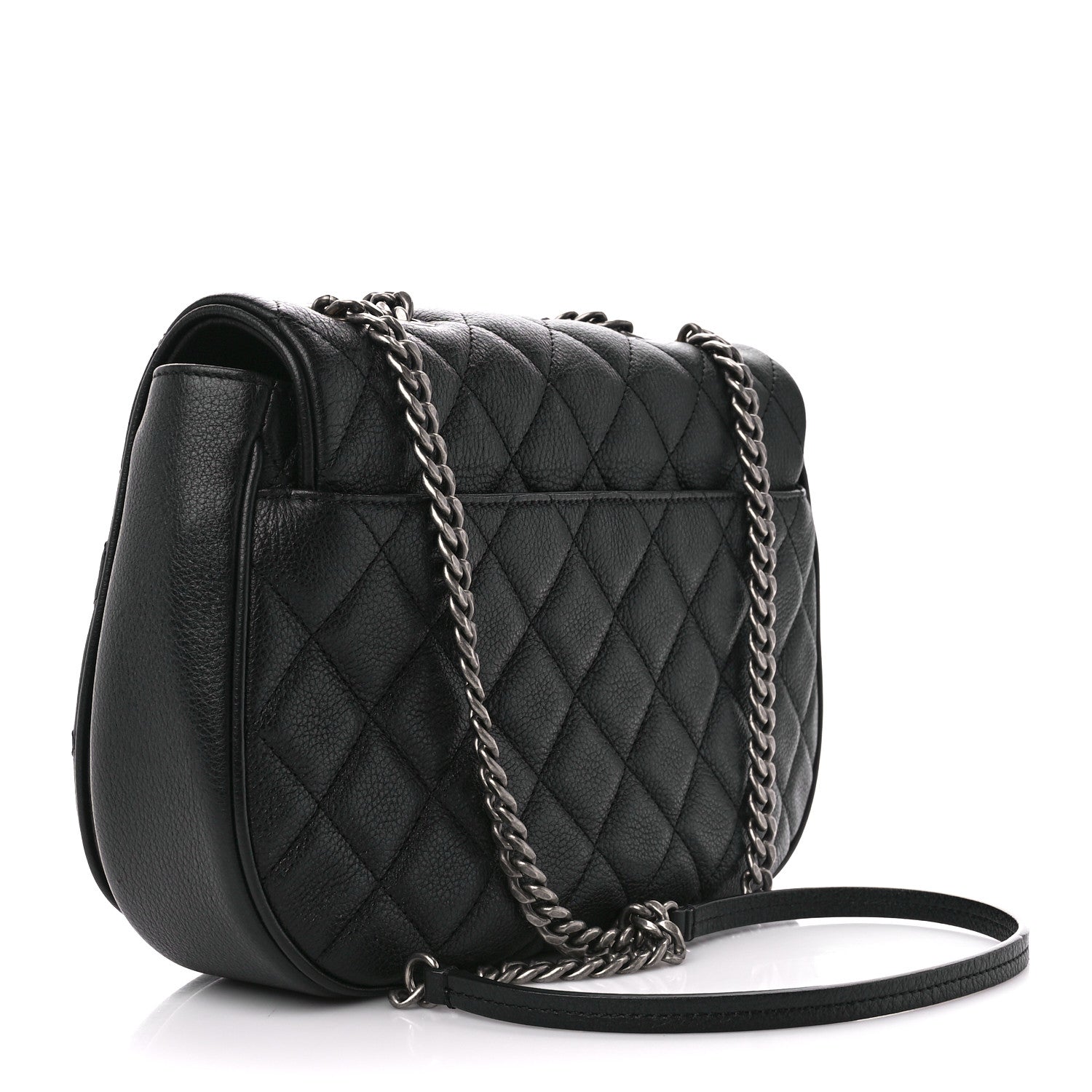 Chanel Calfskin Quilted Casual Pocket Messenger Flap Black 3 of 11