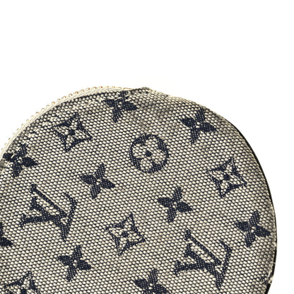 Louis Vuitton Mini Lin Croisette Round Coin Purse Blue 6 of 7