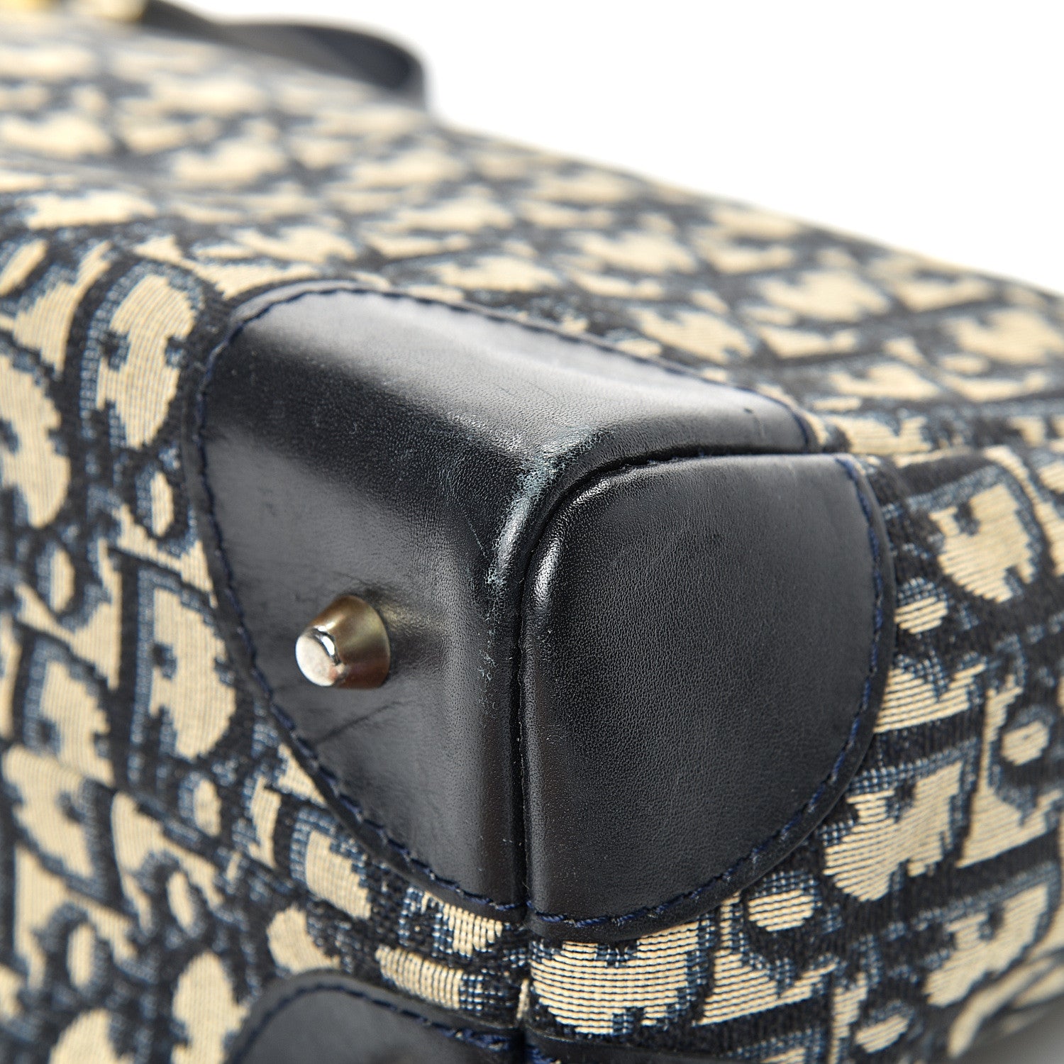 Christian Dior Monogram Shoulder Bag Navy Blue 9 of 19