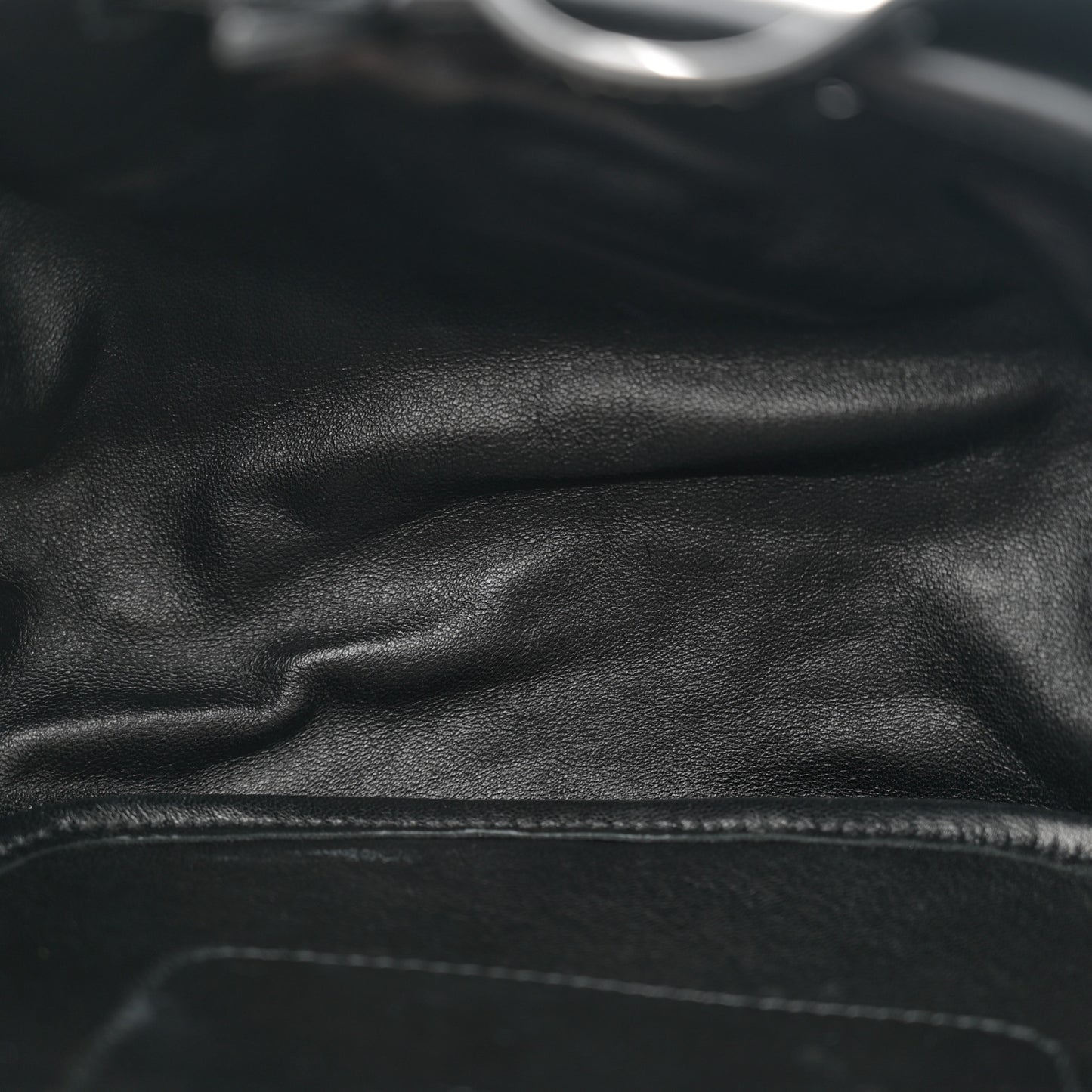 Lambskin Small Beak Triangle Flap Shoulder Bag Black