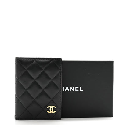 Chanel Lambskin Quilted Card Holder Wallet Black 12 of 12