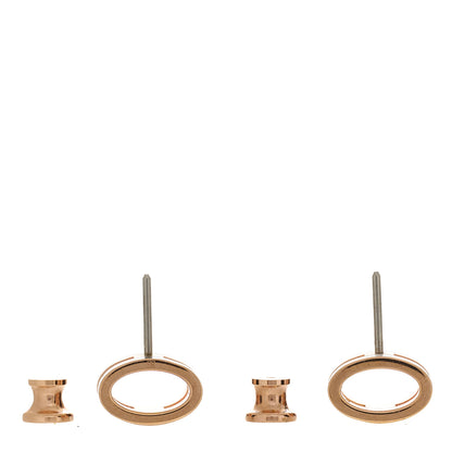 Hermes Rose Gold Lacquered Mini Pop H Earrings Black 3 of 5