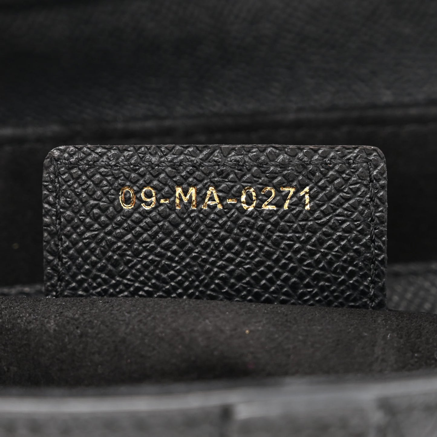Grained Calfskin Saddle Bag Black