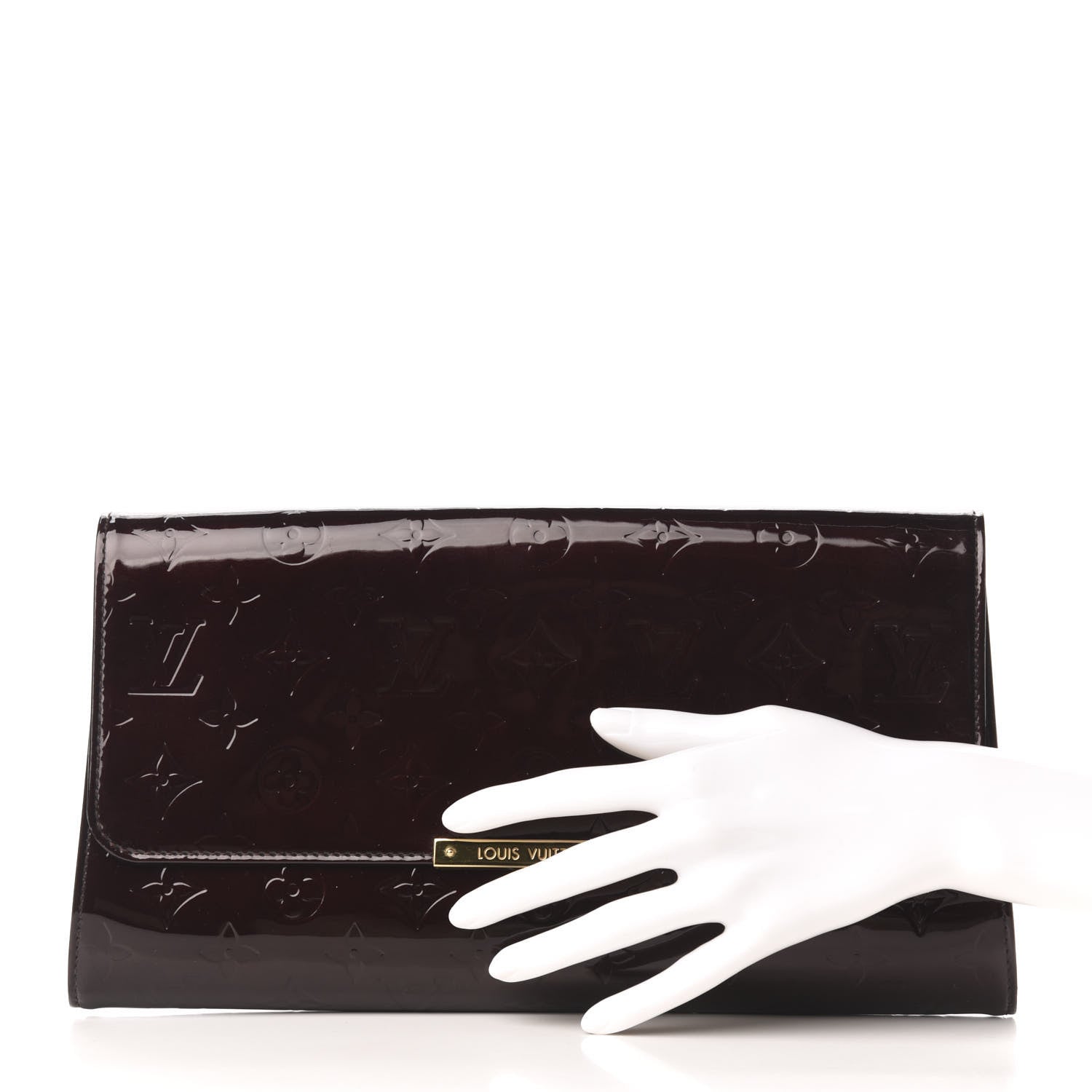 Louis Vuitton Vernis Robertson Clutch Amarante 2 of 7