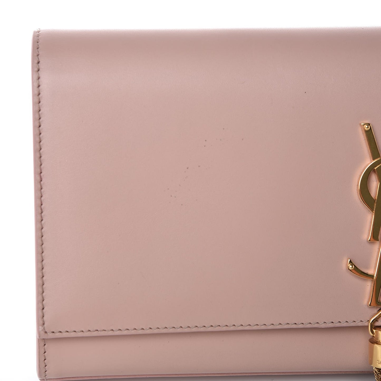 Calfskin Classic Monogram Tassel Clutch Pale Blush
