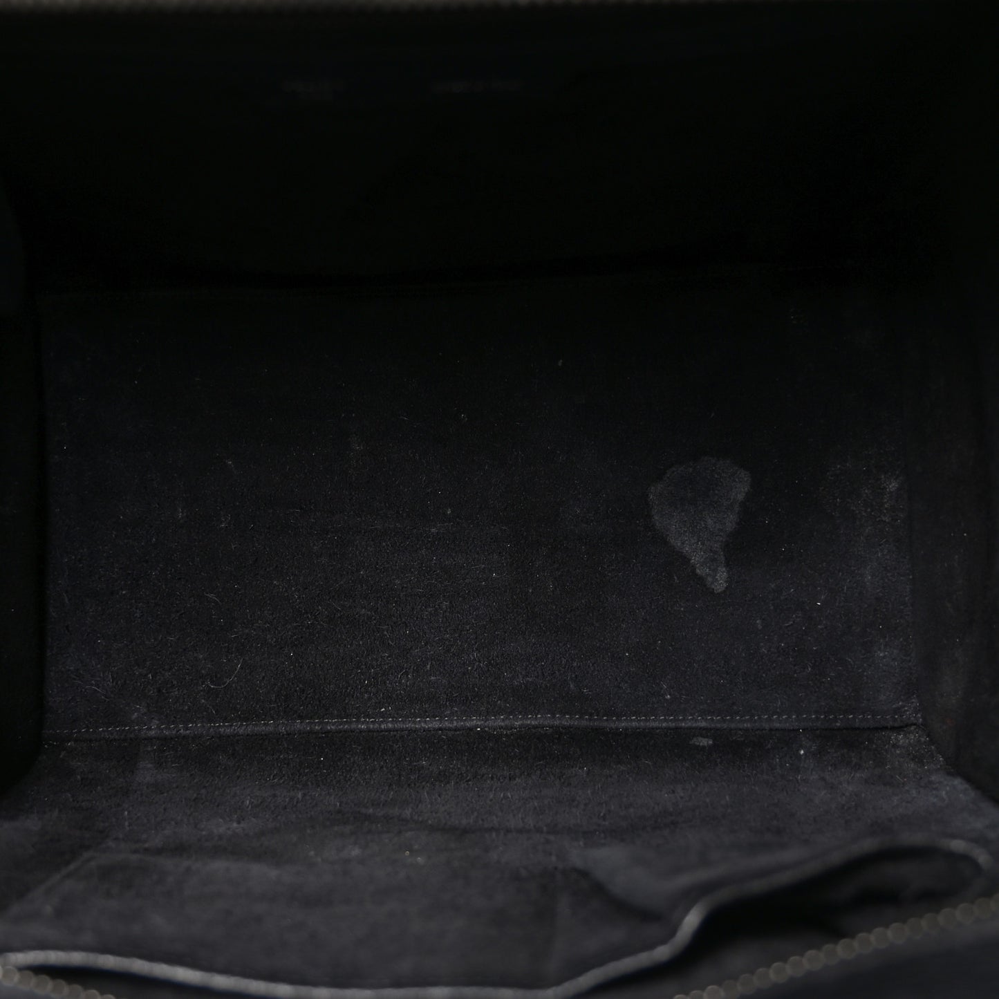 Drummed Calfskin Mini Luggage Black