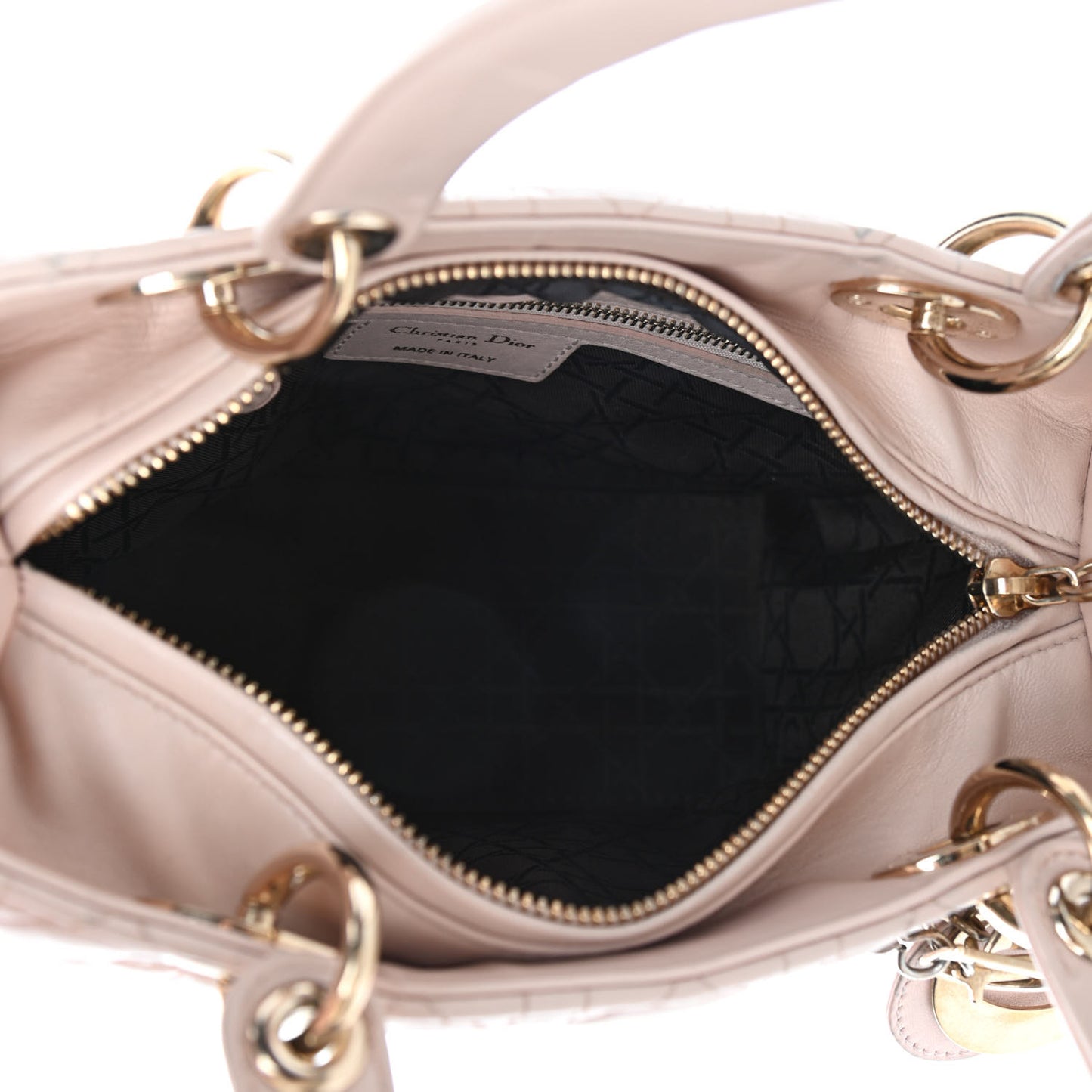 Lambskin Cannage Medium Lady Dior Light Pink