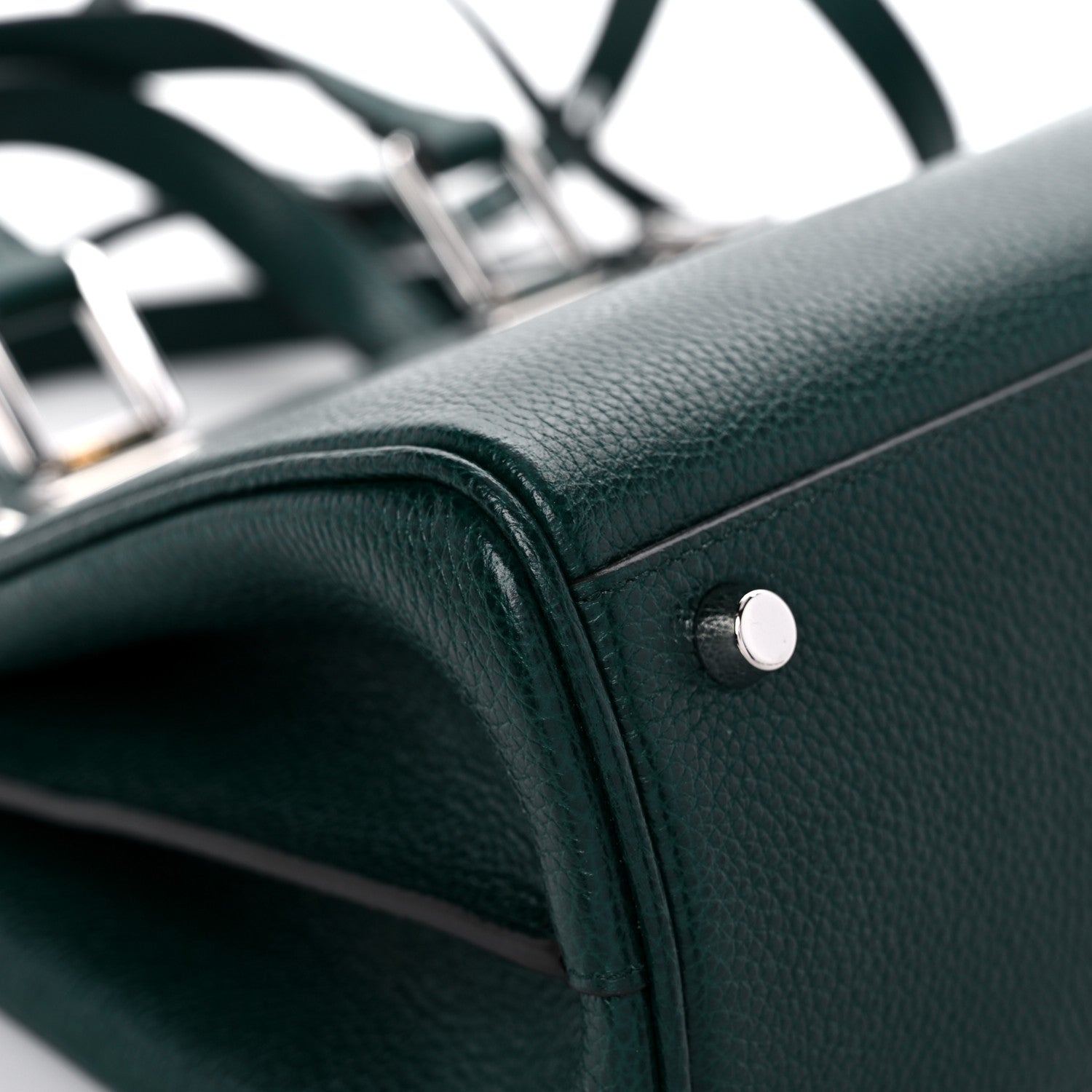 Gucci Grainy Calfskin Small Zumi Top Handle Bag Vintage Green 8 of 11