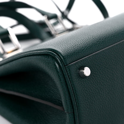 Gucci Grainy Calfskin Small Zumi Top Handle Bag Vintage Green 8 of 11
