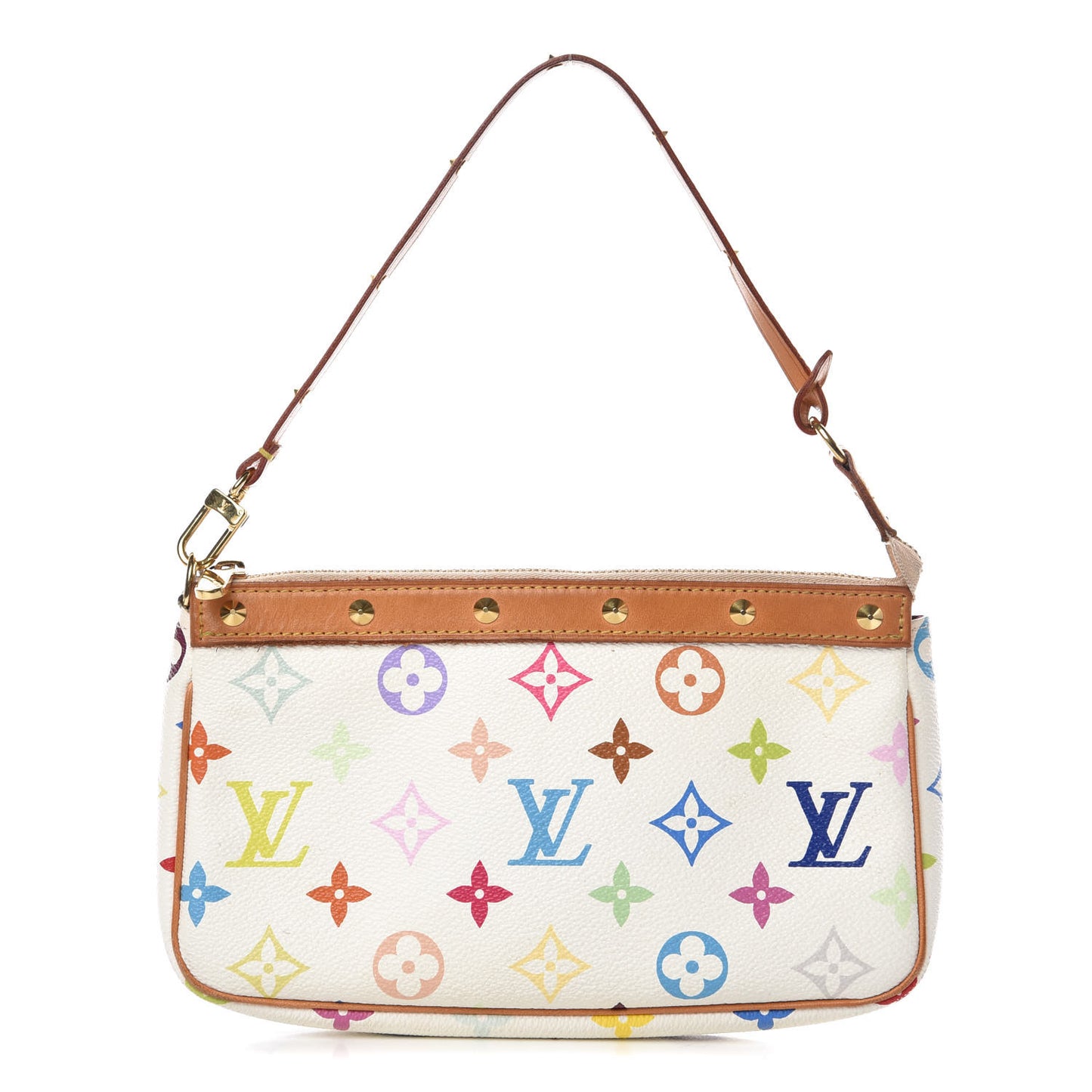 Monogram Multicolor Pochette Accessories White