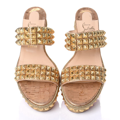 Christian Louboutin Liege Pepite 60 Platform Sandals 40 Version Gold 5 of 10