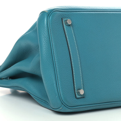 Hermes Togo Birkin 35 Blue Jean 8 of 17