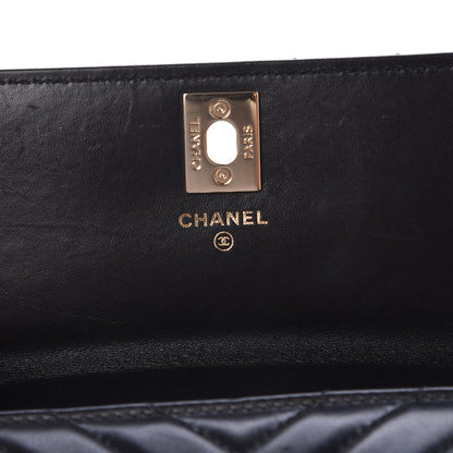 Chanel Lambskin Chevron Quilted Trendy CC Wallet On Chain WOC Black 6 of 9