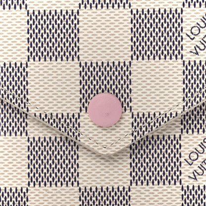 Louis Vuitton Damier Azur Victorine Wallet Rose Ballerine 9 of 12