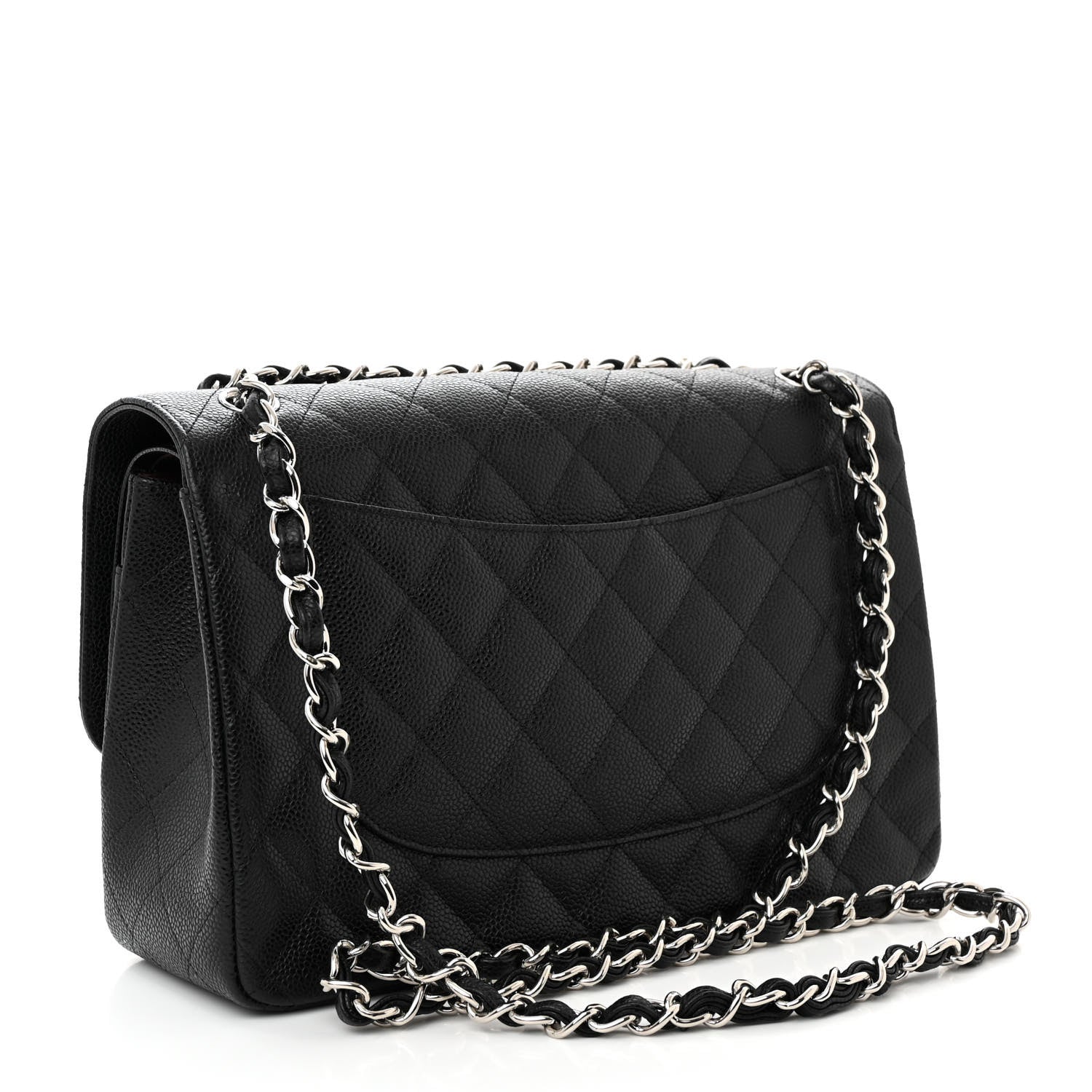 Chanel Caviar Quilted Jumbo Double Flap Black 3 of 10