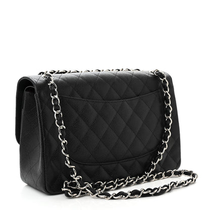 Chanel Caviar Quilted Jumbo Double Flap Black 3 of 10