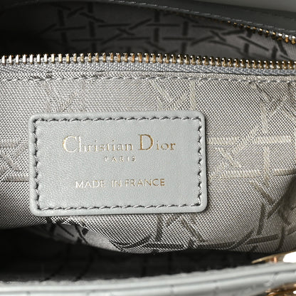 Christian Dior Lambskin Cannage Small My ABCDior Lady Dior Grey 6 of 9