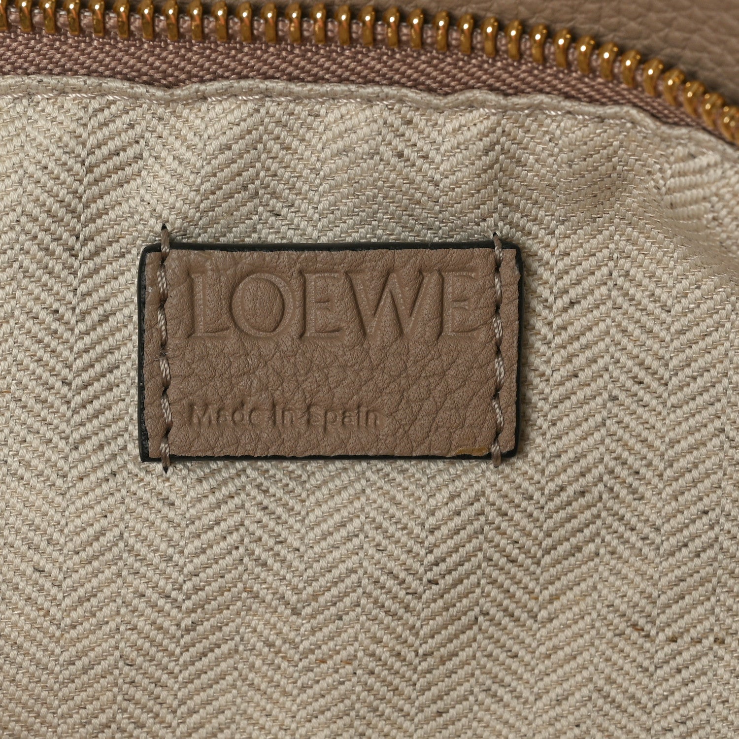 Loewe Grained Calfskin Small Puzzle Bag Sand 6 of 9