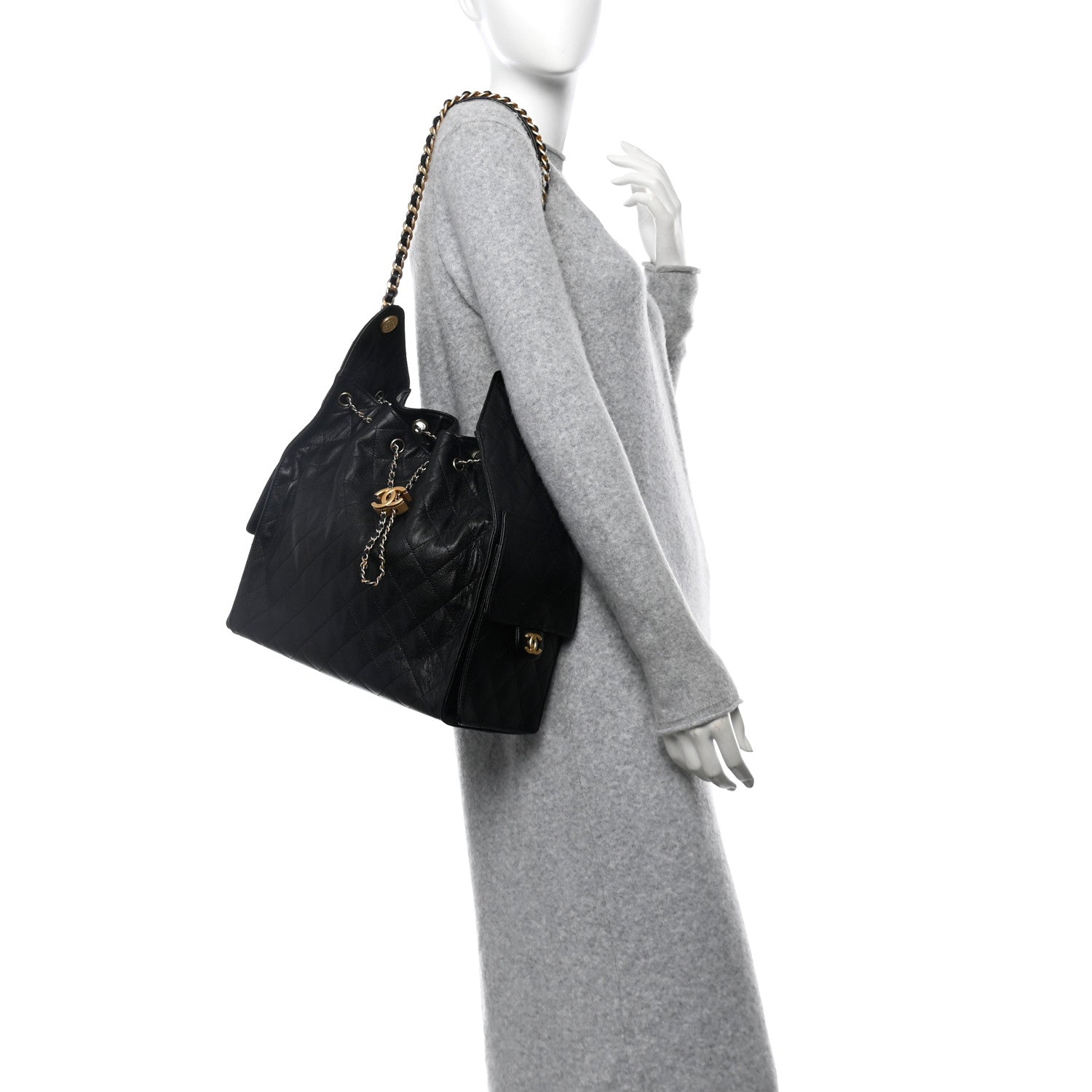 Chanel Caviar Quilted Medium Chanel 25 Handbag Black 2 of 12