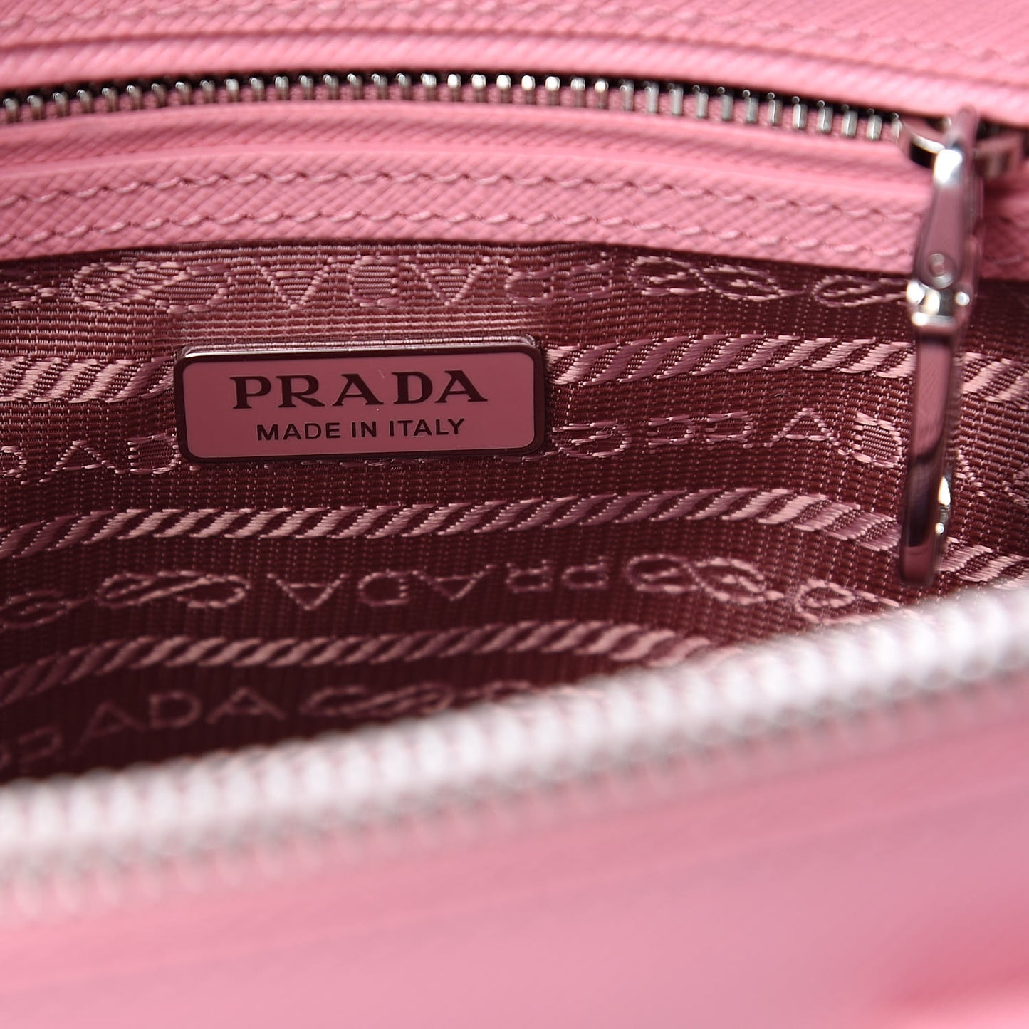 Saffiano Lux Crystal Micro Galleria Double Zip Tote Petalo