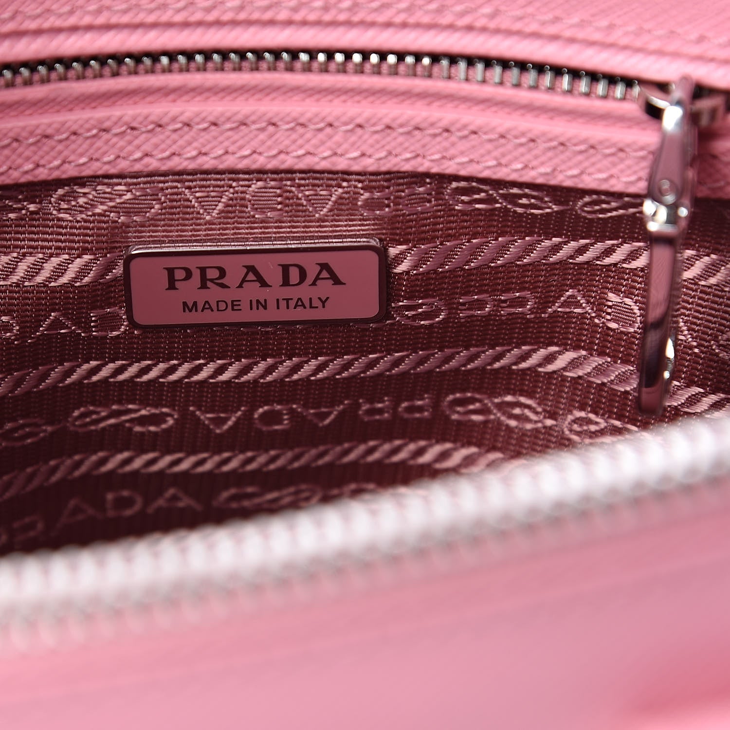 Prada Saffiano Lux Crystal Micro Galleria Double Zip Tote Petalo 6 of 9
