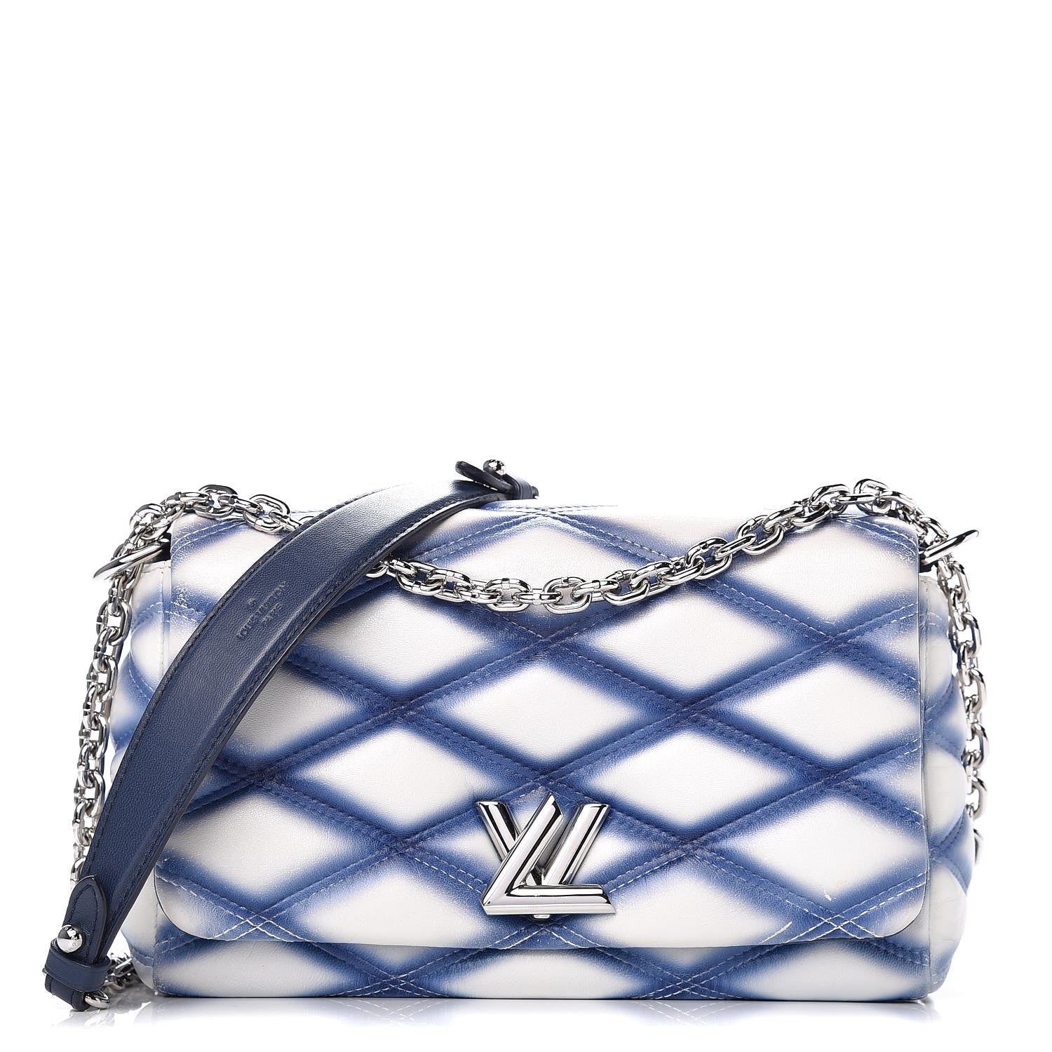 Louis Vuitton Lambskin Malletage Contraste GO-14 PM Blue 1 of 23