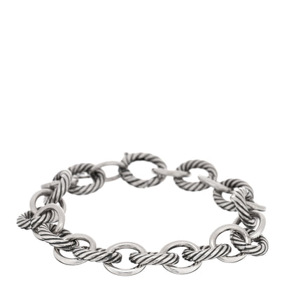 David Yurman Sterling Silver 10mm Medium Oval Link Bracelet 1 of 3