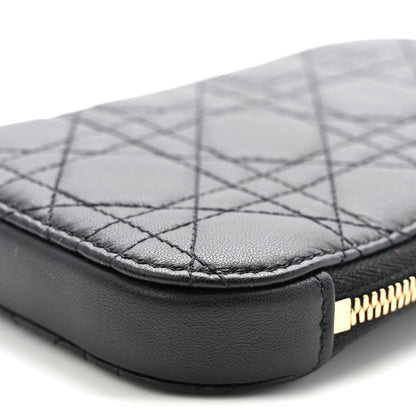 Christian Dior Lambskin Cannage Lady Dior Phone Holder Black 9 of 11