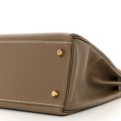 Hermes Togo Kelly Retourne 32 Etoupe 10 of 15