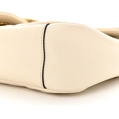 Gucci Calfskin Matelasse Small GG Marmont Shoulder Bag White 10 of 14