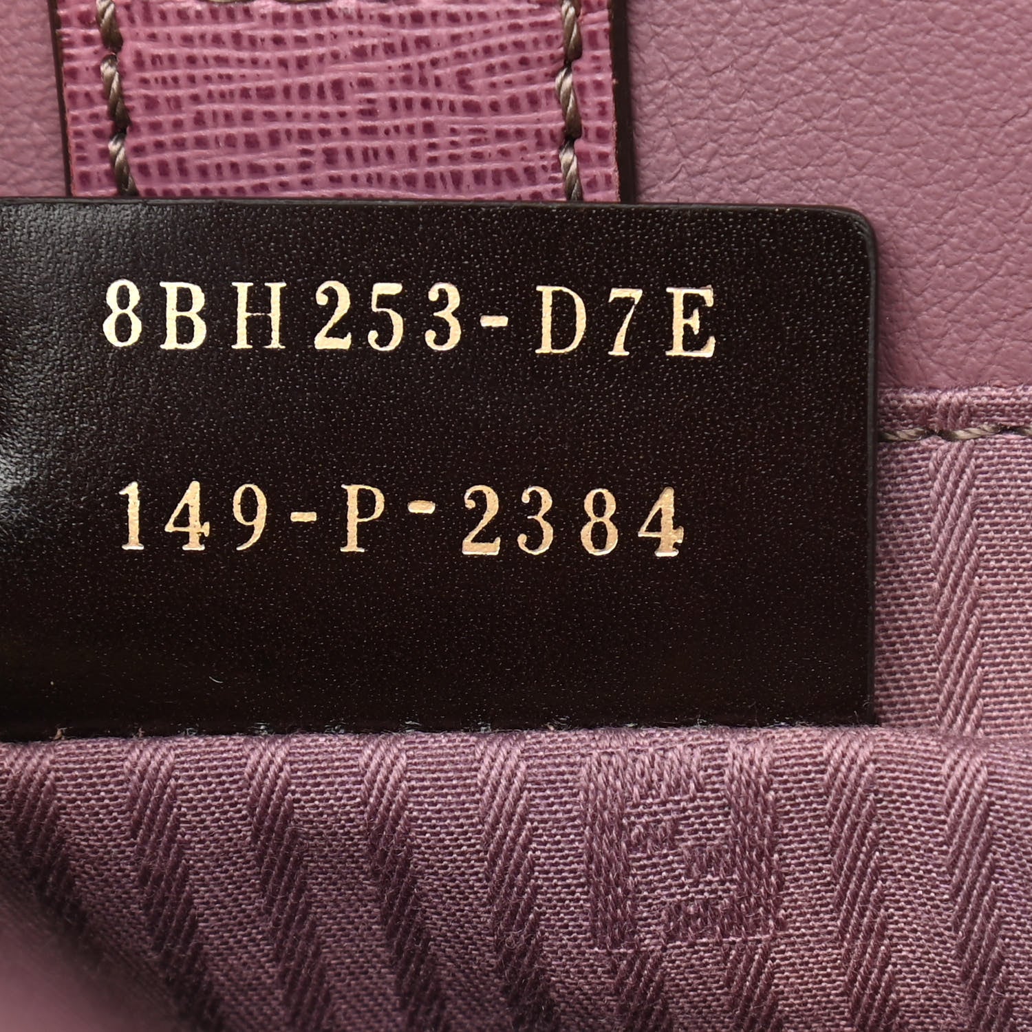 Fendi Vitello Elite Flamingo Petite 2Jours Tote Lilla Glicine 6 of 9