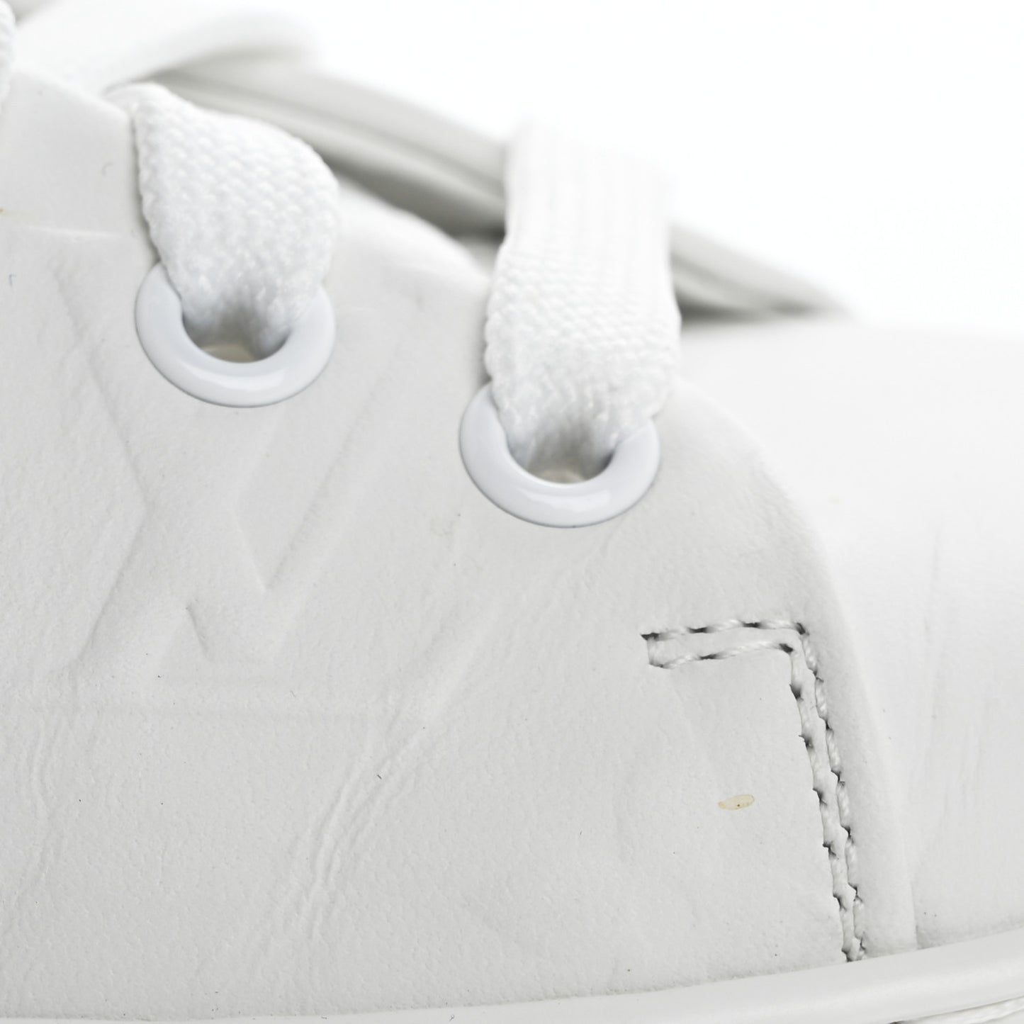 Lambskin Embossed Monogram Time Out Sneakers 39 White